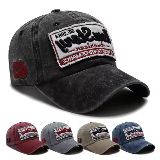 Vintage Brooklyn alphabet embroidered baseball cap Spring Summer Men's and women's cotton adjustable casual cap Hip Hop street w